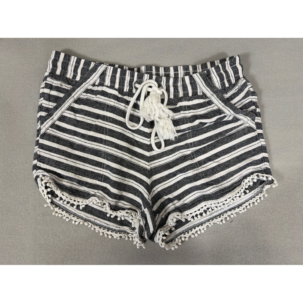 Bundle of 2 shorts: White Denim Distressed & Jolt Striped Pom Pom Shorts medium - Picture 5 of 9